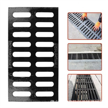 排水溝箅子 300mm地溝蓋鑄鐵下水道市政排水槽蓋板加厚承重10噸[DD1106002]