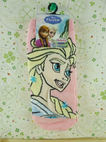 【震撼精品百貨】冰雪奇緣_Frozen~襪子-愛紗圖案-粉色