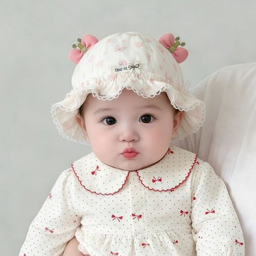 兒童帽子 兒童遮陽帽 嬰兒帽子春秋薄款遮陽可調節公主漁夫帽女寶寶新生小月齡胎帽夏季