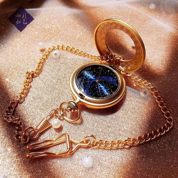 ⌚免運⌚北極恆星圖復古星空藍懷錶古風博物館文創畢業生日禮物男指針手錶 女錶 學生 靜音 防水手錶 考試手錶 石英錶