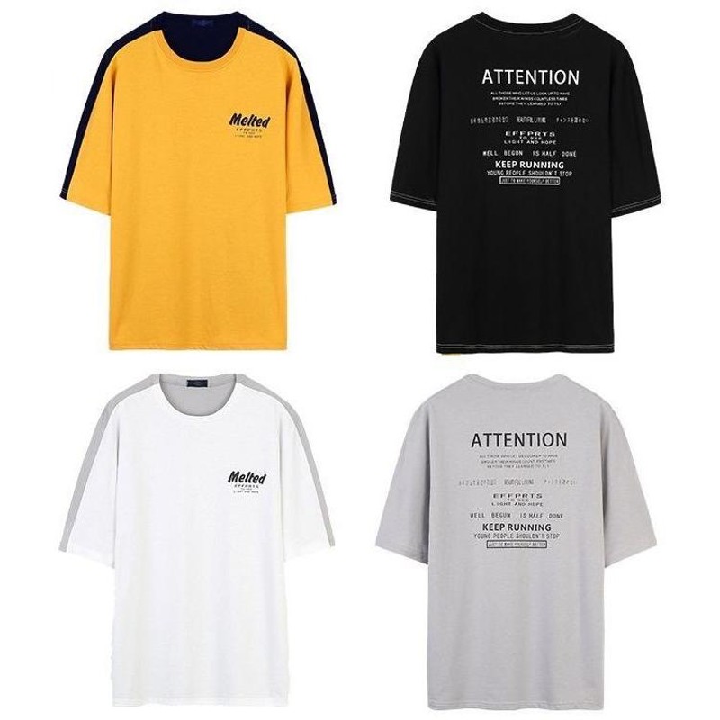 Tシャツ トップス メンズ 半袖 男性 プリントTシャツ ラウンドネック