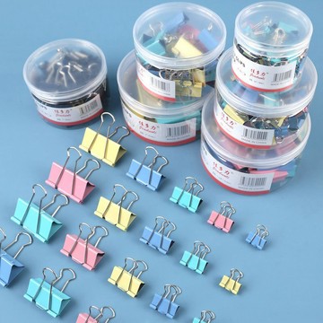 【𝐔.𝐉.𝐉】現貨✨【彩色長尾夾】多尺寸票據夾 文件夾 鐵夾 資料夾 繽紛辦公文具 收納夾子 辦公用品 文具 金屬夾