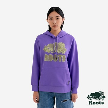 Roots女裝- NEON BEAVER 連帽上衣-紫色