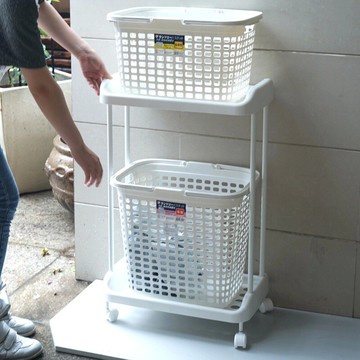 帶輪置物架大號臟衣籃子裝放換洗贓衣服收納筐收洗衣簍污衣箱