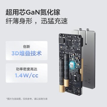 聯想ThinkBook隨行能量卡 氮化鎵充電器GaN65W  PD快充Type-C 1.8米線材適用手機平板筆記本便攜電源