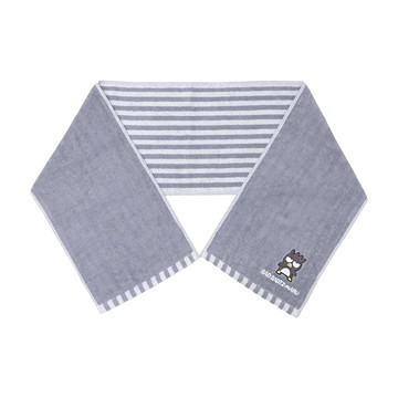 MARUSHIN 丸真 運動長毛巾 20X110CM 100%棉  酷企鵝 灰色  1條