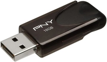 [4美國直購] PNY P-FD16GATT4-GE 隨身碟 Attache 4 16GB USB 2.0 Flash Drive - Black