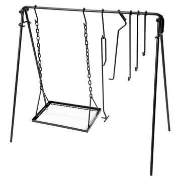 韓國TOP&TOP 鐵製燒烤吊掛架 支架烤肉網 防燙勾 S掛勾 收納袋 露營燒烤  90 x 57 x 87cm  9.7kg  1個