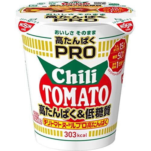 日清食品 カップヌードルPRO 高たんぱく低糖質 チリトマトヌードル [1日分の食物繊維入り] カップ麺 79g×12個