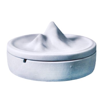 空氣選物 冰山水泥煙灰缸 白色 12.5x12.5x6.5 cm  1個