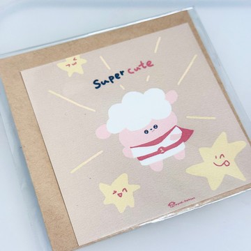 9cm雙面明信片含信封 - Super cute