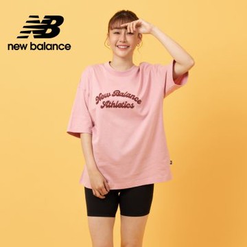 【New Balance】撞色短袖上衣_女性_粉紅色_WT53525PTF