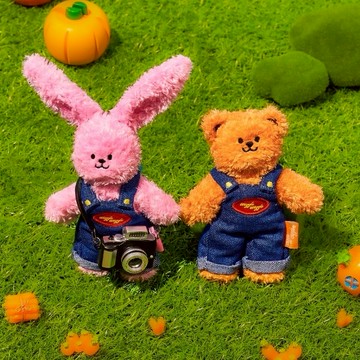 給你的幸運物🍀韓國文創品牌【Wiggle Wiggle】玩偶鑰匙圈(小熊&小兔子) (交換禮物 | 搬家禮物 | 天蠍座生日禮物🎁 )