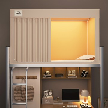 【嵐楓居家】學生住舍單人床三開門強遮光蒙古包蚊帳-米咖_廠商直送