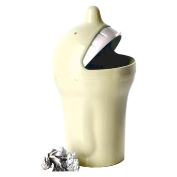 Propaganda 開懷大笑垃圾桶 S 塑膠造型  13.8 x 24.5cm  米色  1個