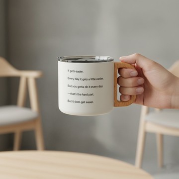 櫸木雙層不鏽鋼馬克杯禮盒|客製化鐫刻|保溫保冰|質感美學四色