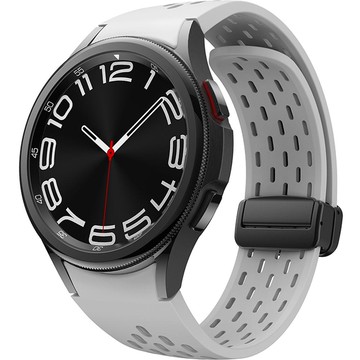 HAMATE Galaxy Watch 多孔磁吸扣矽膠錶帶  淺灰色  1個  所有 Galaxy Watch 4 / 5 / 6 型號