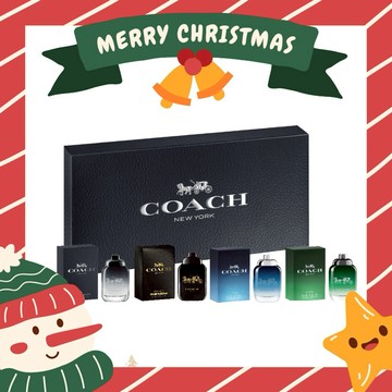 聖誕獻禮.快速出貨【COACH】男性迷你香氛組4.5mlx4入(時尚經典/時尚曜黑/時尚藍調/時尚都會)