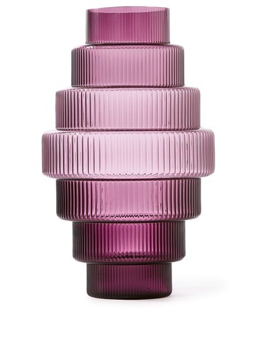 POLSPOTTEN - Steps glass vase (65cm) - unisex - glass - One Size - Pink