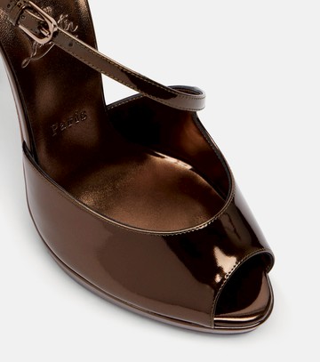 Christian Louboutin Miss Zigourata 120 mirrored leather sandals