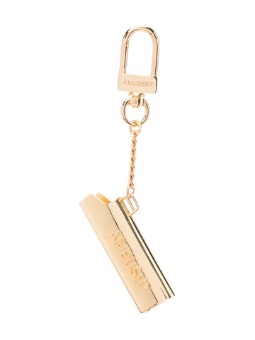 AMBUSH - debossed-logo lighter case key chain - men - Brass - One Size - Gold