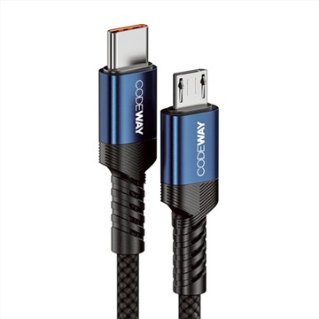 CODEWAY USB C to Micro 5針充電線 高速傳輸  藍色  0.5m  1條