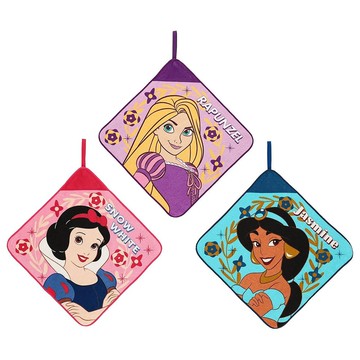 Marushin 丸真 迪士尼 可掛式方巾 (3入組) 樂佩&白雪公主&茉莉公主 RS43178