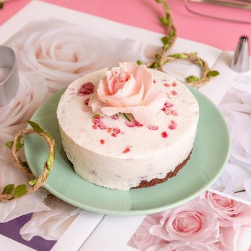 心馨/四吋無加糖無澱粉蛋糕/無糖無麩/鮮花蛋糕
