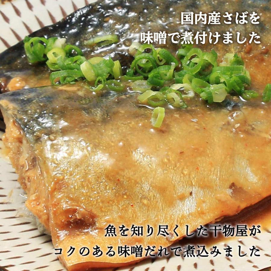 海幸 干物屋のさばの味噌煮 2切×3袋 簡単 温めるだけ 魚のおかず 煮つけ 味噌煮 レンジ