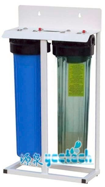 【除氯.除泥沙】台製全屋式淨水設備系統濾水器20英吋雙道腳架型大胖水塔過濾器