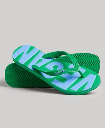 Superdry Men's Men's Vintage Vegan Classic Flip Flops Green / Botanical Green - Size: XL