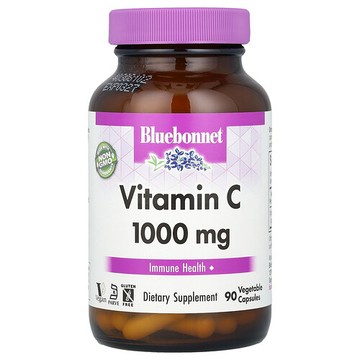 Bluebonnet Nutrition, 維生素 C，1,000 毫克，90 粒素食膠囊