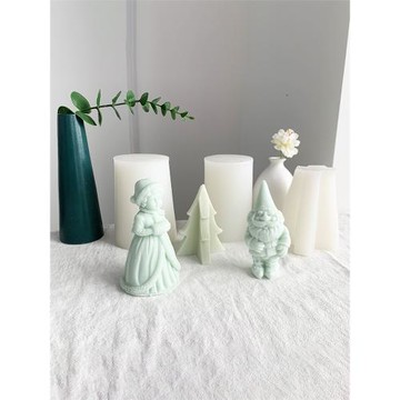 2024新款圣誕節系列硅膠模具 diy親子圣誕節日聚會家居裝飾擺件