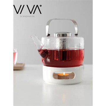 丹麥VIVA陶瓷溫茶器暖茶爐燙煮茶爐蠟燭加熱底座溫酒爐北歐極簡風