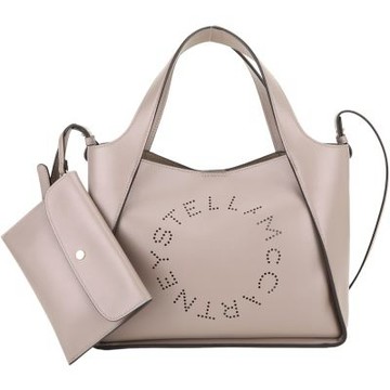Stella McCartney 展示品 灰棕穿孔字母皮革手提/斜背托特包(包身+萬用包壓痕)