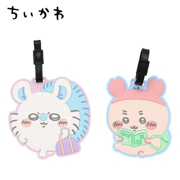 【日本正版】吉伊卡哇 行李吊牌 行李掛牌 行李箱吊牌 吊飾 小桃鼠 古本屋 Chiikawa