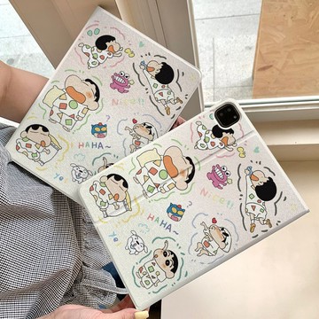 睡衣蠟筆小新蘋果ipad11平板殼Air7/6保護套5/4書本式pro9/8代卡通a16防摔創意
