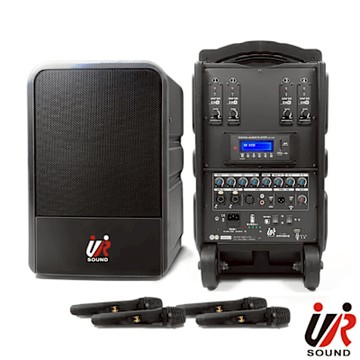 UR SOUND 250W藍牙/USB/SD四頻移動式無線擴音機 PU-9S804NB