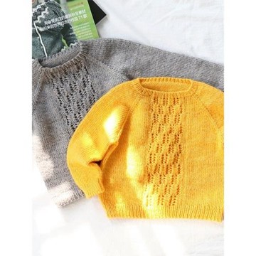 DIY兒童鏤空毛衣棒針手工編織材料包組合裝毛線制作南瓜團棉線