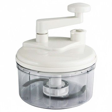 SHIMOMURA 下村 AJIWAI 趣味食房切碎旋轉蔬果調理器  大(16.5cm)  白色 + 透灰色  1盒