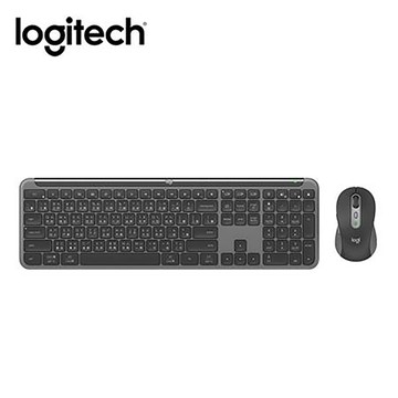 羅技Logitech無線鍵盤滑鼠組/MK950/石墨黑