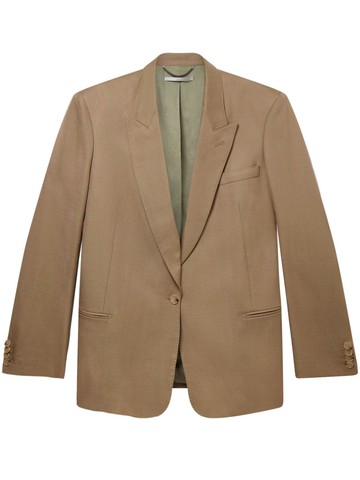Stella McCartney - peak-lapels single-breasted blazer - women - Viscose - 44 - Neutrals