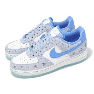 Nike 休閒鞋 Wmns Air Force 1 07 女鞋 Starstruck 星星 AF1 藍 HQ8051-400
