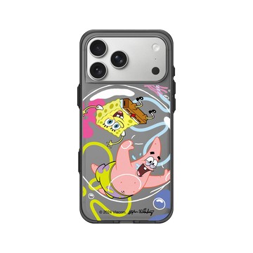 iPhone 17 Pro Max Clear (相機按鈕) 酷墨灰 - 海綿寶寶 SpongeBob - 一起玩耍