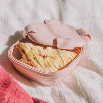 【折疊收納盒 外帶餐盒】硅膠 折疊飯盒 旅行碗 便攜 伸縮泡麵午餐盒 保鮮盒 戶外野餐便噹盒 方形 野餐露營上班