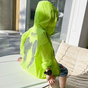 兒童中大童上衣連帽防曬衣夏季薄款外套【聚物優品】