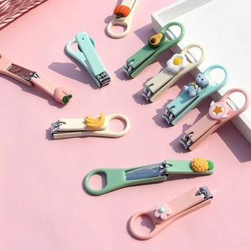 可愛卡通少女心指甲剪便攜式創意兒童指甲刀家用女士指甲鉗防飛濺 鑫弘-素時衣櫥