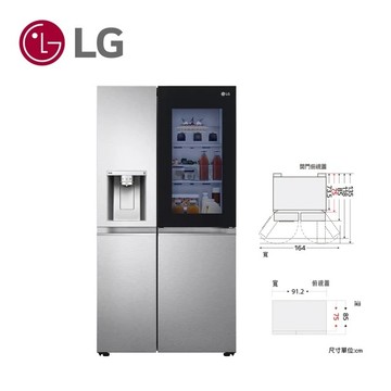 領券再折 蝦幣5倍送 LG 樂金 734公升 星月銀 敲敲看門中門冰箱 GR-QPLC82SS 含標準安裝