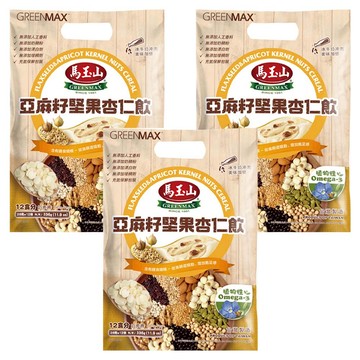 馬玉山亞麻籽堅果杏仁飲 含植物性 Omega-3  28g  12包  3袋
