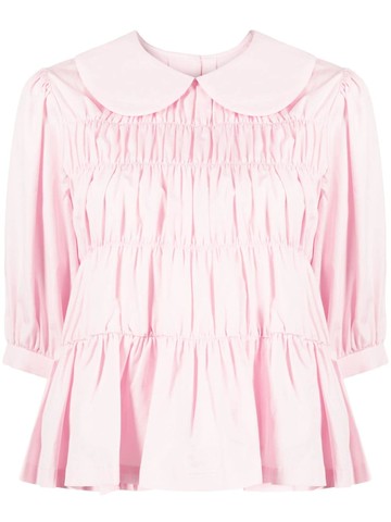 Comme Des Garçons Girl - padded Peter Pan-collar top - women - Cotton - S - Pink